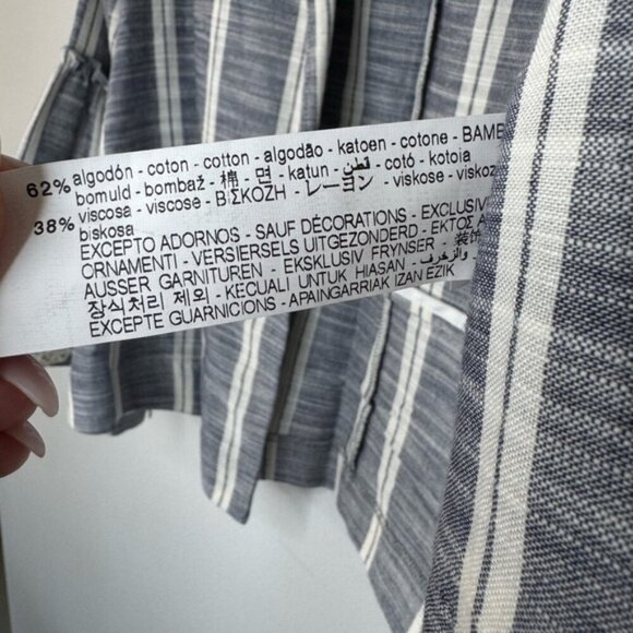 ZARA Basic Striped Bell Sleeve Jacket – Size M - Picture 6 of 15